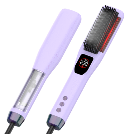 Flat Iron Infrared Negative Ion Electric Steam Hair Straightener Brush Coated Screen Digital LCD Steam Flat Iron  Hair Straightener